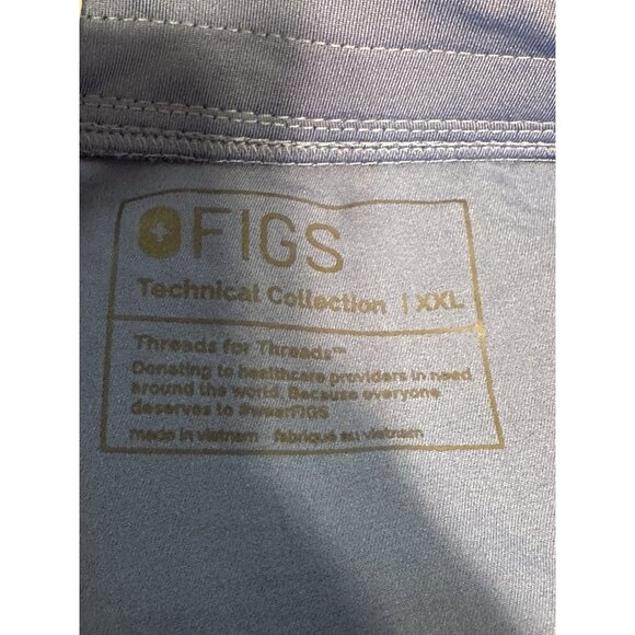 FIGS Woman’s XXL Zamora Jogger Scrub Pants  Blue Women's High Waisted Drawstring - Picture 8 of 10